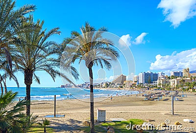 Benalmadena beach. Malaga, Andalusia, Spain Stock Photo