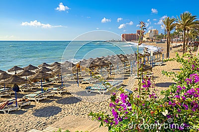 Benalmadena beach, Malaga province, Andalusia, Spain Stock Photo