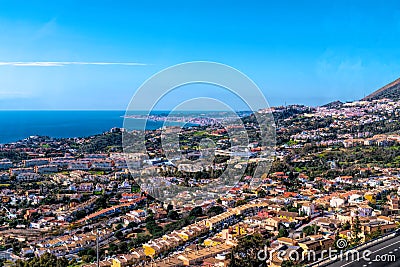 Benalmadena Spain view to Fuengirola Costa del Sol Stock Photo