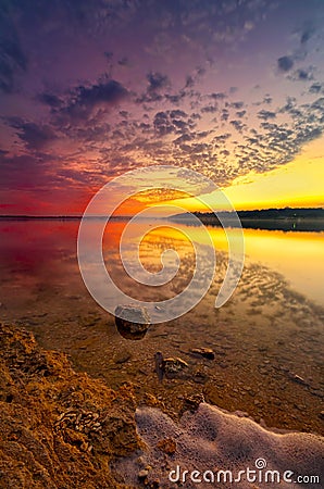 Benbrook Lake Sunset Stock Photo