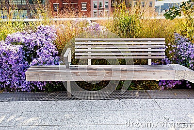 Bench High Line NYC Stock Photo