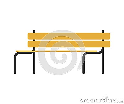 Bench isolated. Flat settle on white background. Vector Illustration