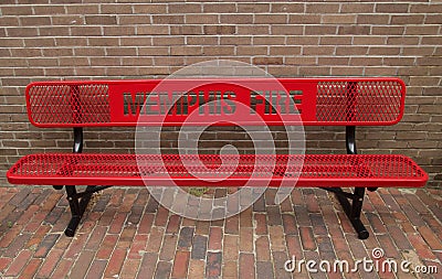 Firefighter Museum Bench Editorial Stock Photo