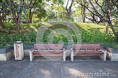 Bench in the park Stock Photo