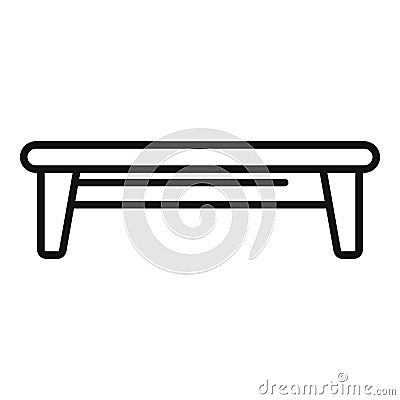 Bench space project icon outline vector. Space patio Vector Illustration