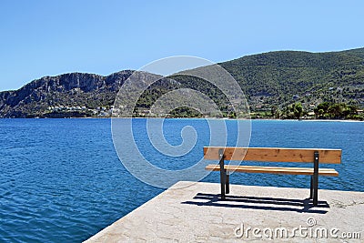 Bench with a view. Stock Photo