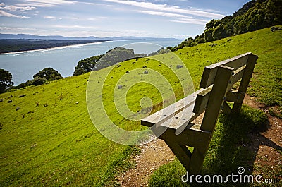 Bench with a view Stock Photo