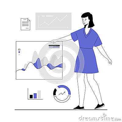 Benchmarking concept. Benchmark business development. Analysis financial statistics, data, graph, chart, report Vector Illustration