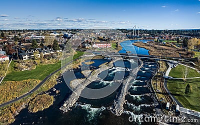 The Bend, Oregon Whitewater Park Stock Photo