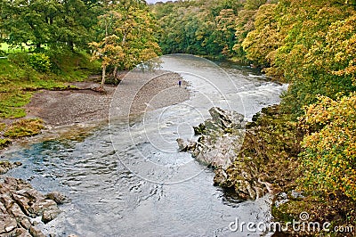 A bend in the River Lune Stock Photo