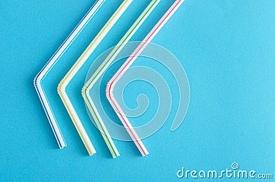 Bended drinking straws Stock Photo