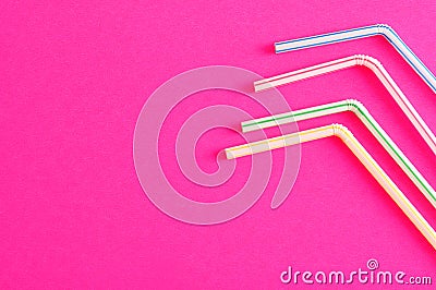 Bended drinking straws Stock Photo