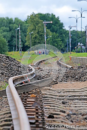 Bended track Stock Photo