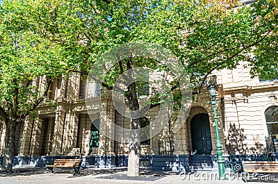 Bendigo Town Hall with clock tower in Australia Stock Photo