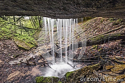 Beneath Maidenhair Falls Stock Photo