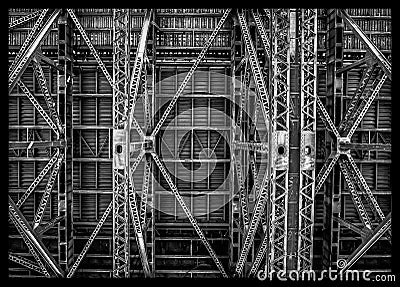 Beneath the Sydney Harbour Bridge Stock Photo