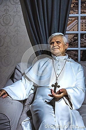 Benedict XVI statue Editorial Stock Photo