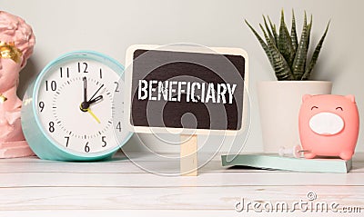 beneficiary word in a dictionary. beneficiary concept Stock Photo