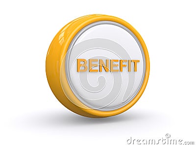 Benefit button Stock Photo