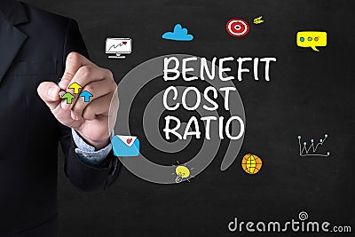 BENEFIT COST RATIO Stock Photo