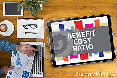 BENEFIT COST RATIO Stock Photo