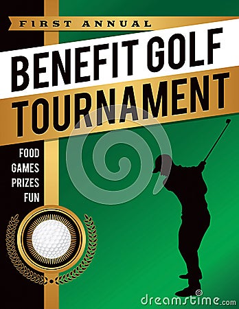 Benefit Golf Tournament Illustration Cartoon Illustration