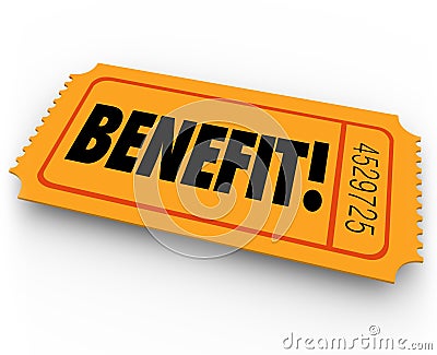 Benefit Raffle Ticket Charity Fundraiser Enter to Win Prize Stock Photo