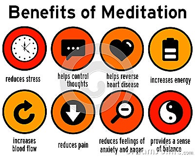 Benefits meditation Stock Photo