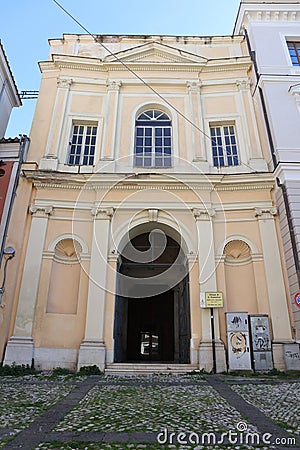 Benevento - Facciata della Chiesa di San Domenico Editorial Stock Photo