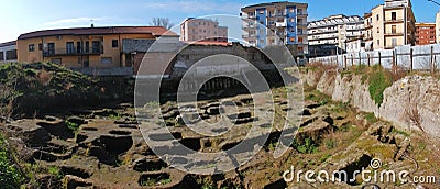 Benevento - Necropolis discovery Editorial Stock Photo