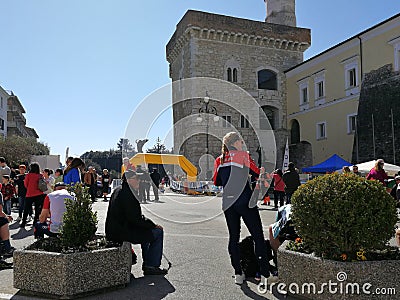 Benevento - Sporting event in Piazza Castello Editorial Stock Photo