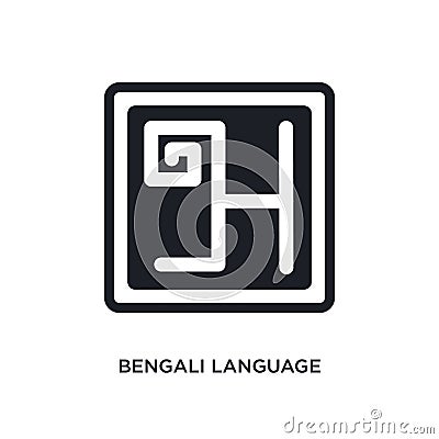 bengali language isolated icon. simple element illustration from india concept icons. bengali language editable logo sign symbol Vector Illustration