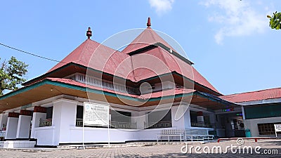 Jami mosque at noon which was inaugurated by Indonesia's first president Editorial Stock Photo