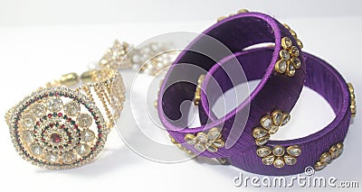 Bangles used as ornaments Stock Photo