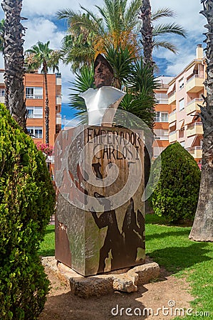 Bust of Charles V, Holy Roman Emperor (Carlos I de Espana y V del Sacro Imperio Romano Germanico Editorial Stock Photo