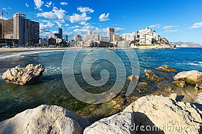 Benidorm cityscape daytime Stock Photo