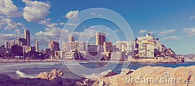 Benidorm cityscape daytime Stock Photo