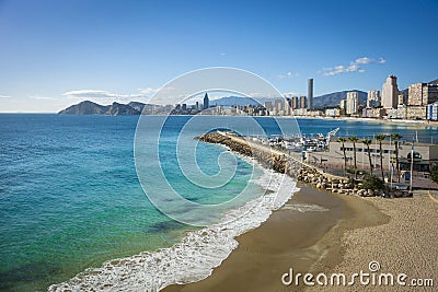 Benidorm Coastline, Alicante, Spain Stock Photo