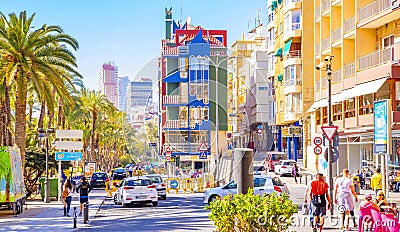 Benidorm resort city view, Spain Editorial Stock Photo