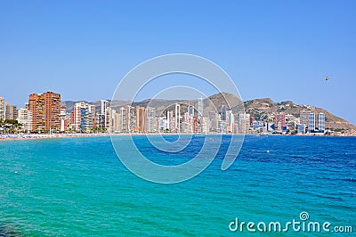 Benidorm skyscrapers in Costa Blanca, Spain Stock Photo