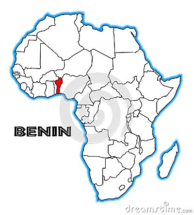 Benin Africa Map Vector Illustration