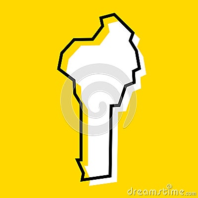 Benin simplified vector map Stock Photo