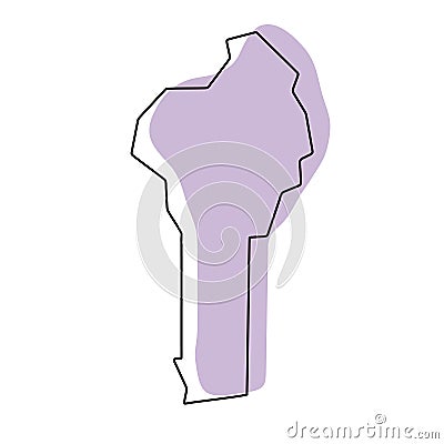 Benin simplified vector map Vector Illustration