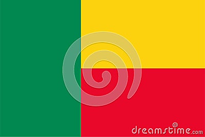 Beninese Flag of Benin Stock Photo