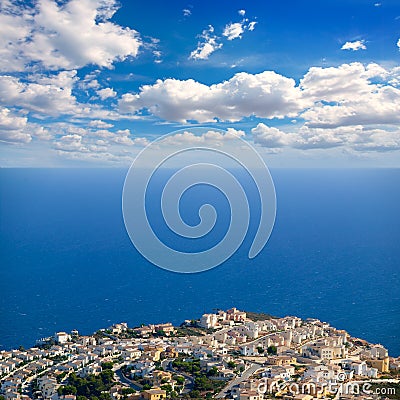 Benitachell in alicante white coast with blue Mediterranean Stock Photo