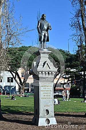 Benjamin Franklin American Stateman statue San Francisco 2 Editorial Stock Photo