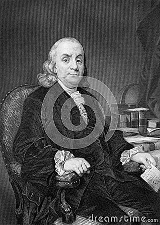 Benjamin Franklin Editorial Stock Photo