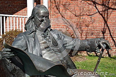 Benjamin Franklin, Main Street, Smithfield, VA Editorial Stock Photo