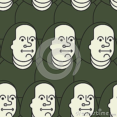 Benjamin Franklin seamless pattern on 100 dollars banknote USA Vector Illustration