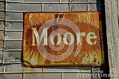 Benjamin Moore paint sign Editorial Stock Photo